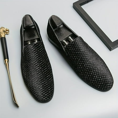 SHZHRUKUNSHM Stylish Slip On Dress Shoes with Solid Colour Breathable and Comfortable Featuring Non Slip Rubber Sole - Men‘s Formal Footwear
SHZHRUKUNSHM Stylish Slip On Dress Shoes with Solid Colour Breathable and Comfortable Featuring Non Slip Rubber Sole - Men‘s Formal Footwear