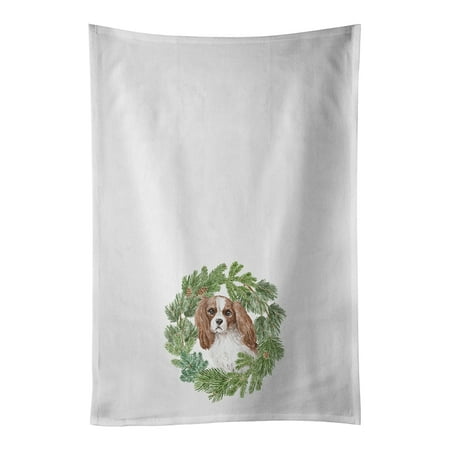 Cavalier Spaniel Blenheim Christmas Wreath White Kitchen Towel Set of 2 19 in x 28 in
Cavalier Spaniel Blenheim Christmas Wreath White Kitchen Towel Set of 2 19 in x 28 in