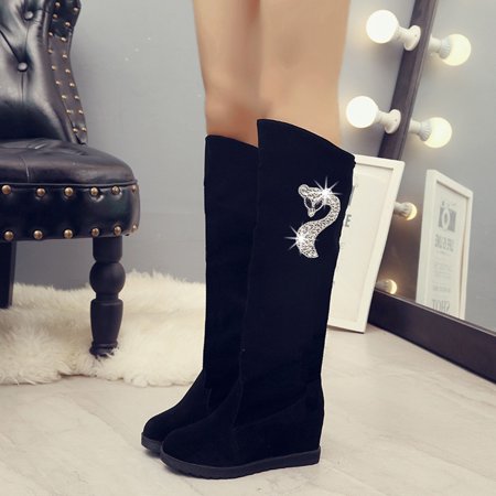 Womens Boots Women Boots Autumn Winter Cotton Insert Warm Knee High Long Boots Female Elasticity Sexy Heel Height Shoes Ladies Boots Black 7.5 Boots for Women
Womens Boots Women Boots Autumn Winter Cotton Insert Warm Knee High Long Boots Female Elasticity Sexy Heel Height Shoes Ladies Boots Black 7.5 Boots for Women