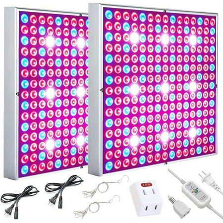 LED Grow Light Full Spectrum Indoor Plant Grow Lights 75W Panel Grow Light with Timer for Vegetable and Flower Seedlings by (Pack of 2)
LED Grow Light Full Spectrum Indoor Plant Grow Lights 75W Panel Grow Light with Timer for Vegetable and Flower Seedlings by (Pack of 2)