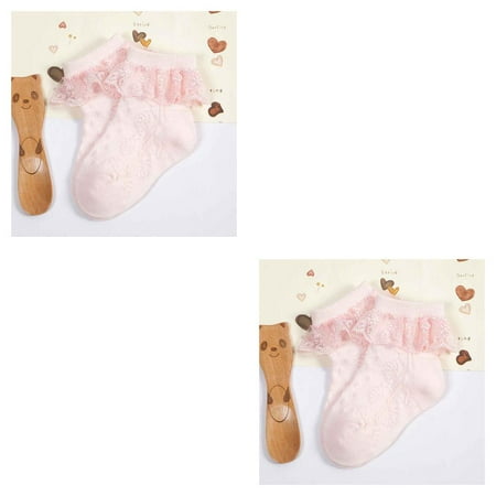 

2pcs Cute Baby Infant Lace Sock Girls Tiny Newborn Spanish Knitted Cotton Blend Ankle Socks
