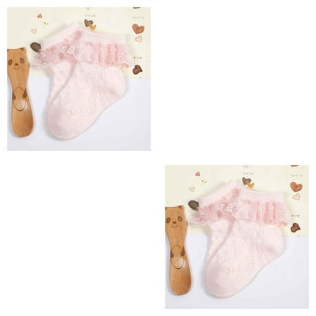 

2pcs Cute Baby Infant Lace Sock Girls Tiny Newborn Spanish Knitted Cotton Blend Ankle Socks