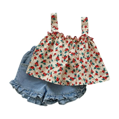 Summer Thin Girls Floral Printed Camisole Fashion Shorts 2PCS Set Outfits Sets Baby Fashion Dailywear Child Clothing
Summer Thin Girls Floral Printed Camisole Fashion Shorts 2PCS Set Outfits Sets Baby Fashion Dailywear Child Clothing