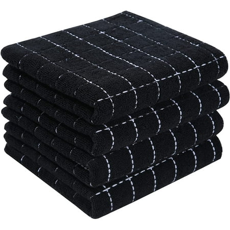 Cotton Terry Kitchen Towels(Black. 13 x 28 inches). Checkered Designed. Soft and Super Absorbent Dish Towels. 4 Pack
Cotton Terry Kitchen Towels(Black. 13 x 28 inches). Checkered Designed. Soft and Super Absorbent Dish Towels. 4 Pack