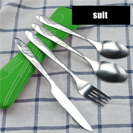 DJKDJL 4 Pcs Stainless Steel Knifes Fork Spoon Family Travel Camping Cutlery Eyeful - Green
DJKDJL 4 Pcs Stainless Steel Knifes Fork Spoon Family Travel Camping Cutlery Eyeful - Green
