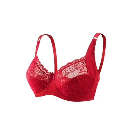Haite Ladies Lace Minimizer Bra Underwire Bralettes Daily Wear Adjustable Shoulder Strap Bras Red 44/100E
Haite Ladies Lace Minimizer Bra Underwire Bralettes Daily Wear Adjustable Shoulder Strap Bras Red 44/100E