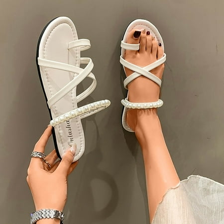 Uheoun Womens Sandals Clearance Sale! Rhineston Sandals for Women Breathable Strap Cross Clip Toe Slip on Sandal Summer Flat Sandals for Women Dressy Summer
Uheoun Womens Sandals Clearance Sale! Rhineston Sandals for Women Breathable Strap Cross Clip Toe Slip on Sandal Summer Flat Sandals for Women Dressy Summer