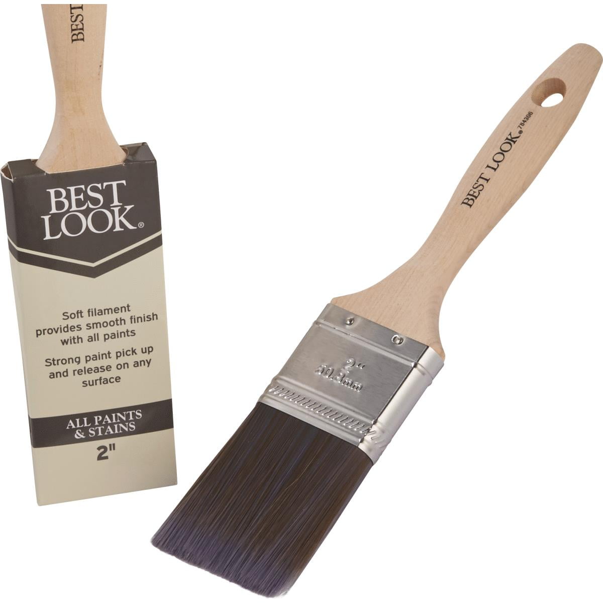 Best Look 2 In Flat Polyester Paint Brush 784306 Walmart