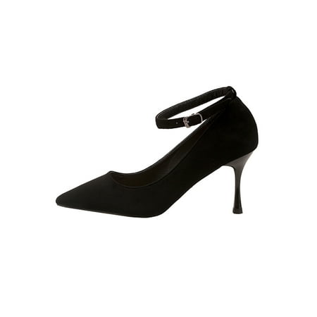 SIMANLAN Ladies Pumps Pointed Toe Stiletto Heels Sexy Pump Shoes Women Lightweight Dress Shoe Womens Ankle Strap Heeled Sandals Faux Suede Black 7cm 9
SIMANLAN Ladies Pumps Pointed Toe Stiletto Heels Sexy Pump Shoes Women Lightweight Dress Shoe Womens Ankle Strap Heeled Sandals Faux Suede Black 7cm 9