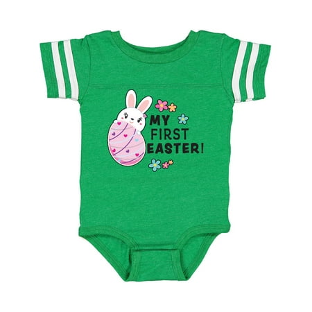 Inktastic My First Easter with Bunny Behind Egg Gift Baby Girl Bodysuit