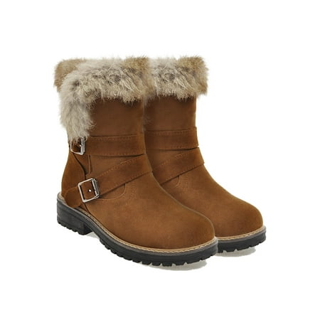 Ferndule Womens Winter Boots Faux Fur Lined Mid Calf Boots Suede Leather Warm Snow Boots Comfort Black Yellow Beige Size 5-10 US
Ferndule Womens Winter Boots Faux Fur Lined Mid Calf Boots Suede Leather Warm Snow Boots Comfort Black Yellow Beige Size 5-10 US