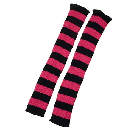 One Opening Kids Leg Warmer Girl Striped Long Tube Knitted Stocking Leg Socks