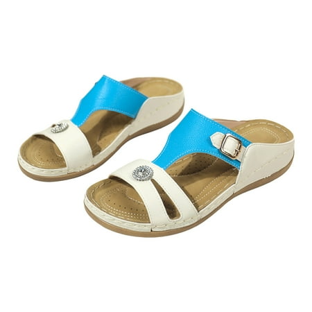 ZIZOCWA Wedge Sandals for Women Comfortable Size 9 Summer Walking Beach Sandals for Women Open Toe Buckle Decor Platform Sandals Vintage Slippers Sky Blue
ZIZOCWA Wedge Sandals for Women Comfortable Size 9 Summer Walking Beach Sandals for Women Open Toe Buckle Decor Platform Sandals Vintage Slippers Sky Blue