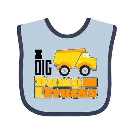Inktastic I Dig Dump Trucks Gift Baby Boy or Baby Girl Bib