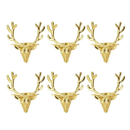 TONKBEEY 6Pcs Gold Alloy High-quality Cute Durable Delicate Deer Head Creative Napkin Rings For Bar Restaurant Christmas Party Dinner
TONKBEEY 6Pcs Gold Alloy High-quality Cute Durable Delicate Deer Head Creative Napkin Rings For Bar Restaurant Christmas Party Dinner