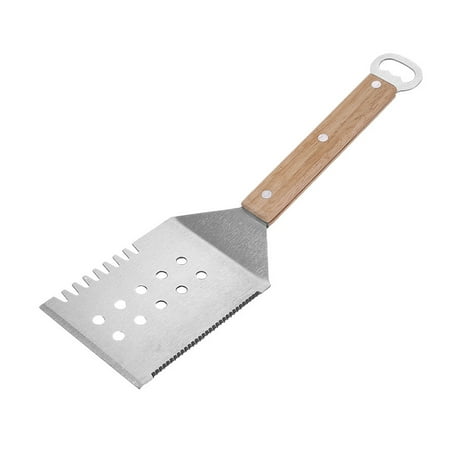 Stainless Steel Multi-function Shovel Wooden Handle Frying Shovel Iron Burning Shovel Household Cooking Utensils