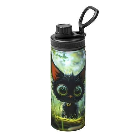 Gaeub Cute Big-Eyed Black Cat Print Stainless Steel Water Bottle 18oz Sports Insulated Kettle for Women Men Suitable as a Gift
Gaeub Cute Big-Eyed Black Cat Print Stainless Steel Water Bottle 18oz Sports Insulated Kettle for Women Men Suitable as a Gift