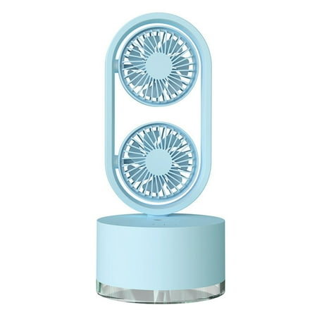 Tabletop Double Head Humidifier Cooling Fans Rotatable Wide Angle Adjust Head Portable USB Desk Cooler - Blue
Tabletop Double Head Humidifier Cooling Fans Rotatable Wide Angle Adjust Head Portable USB Desk Cooler - Blue