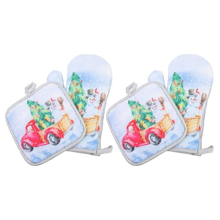 2 Sets Xmas Oven Gloves Table Mats Heat Insulation Gloves Placemats for Kitchen (Assorted Color)
2 Sets Xmas Oven Gloves Table Mats Heat Insulation Gloves Placemats for Kitchen (Assorted Color)
