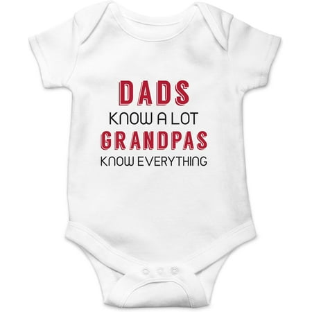 Dads Know A Lot Grandpas Know Everything - Best Grandfather - Cute One-Piece Infant Baby Bodysuit
Dads Know A Lot Grandpas Know Everything - Best Grandfather - Cute One-Piece Infant Baby Bodysuit