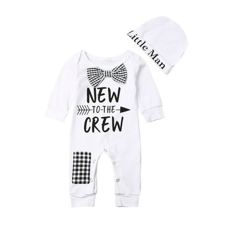 Gwiyeopda Newborn Baby Boy Cotton Long Sleeve Tops Romper Hat 2PCS Outfits Set 
Gwiyeopda Newborn Baby Boy Cotton Long Sleeve Tops Romper Hat 2PCS Outfits Set