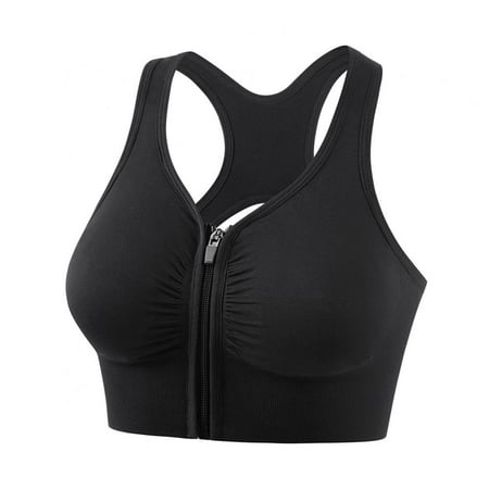 Xmarks Zip Front Sports Bra Racerback Wireless Workout Yoga Bra Padded Bra Top Black 110-132LBS
Xmarks Zip Front Sports Bra Racerback Wireless Workout Yoga Bra Padded Bra Top Black 110-132LBS