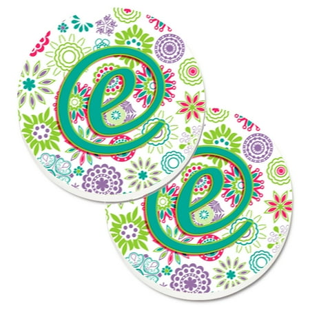 Carolines Treasures CJ2011-ECARC Letter E Flowers Pink Teal Green Initial Set of 2 Cup Holder Car Coasters Large
Carolines Treasures CJ2011-ECARC Letter E Flowers Pink Teal Green Initial Set of 2 Cup Holder Car Coasters Large