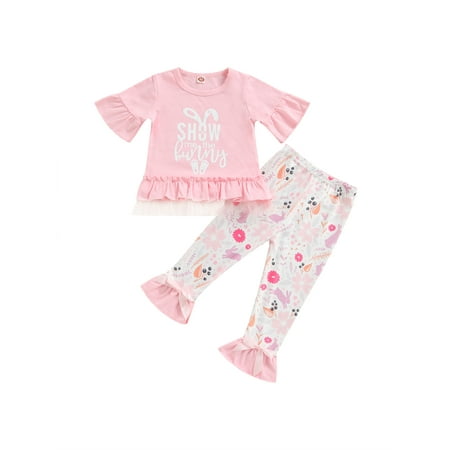 Infant Toddler Baby Girls Easter Outfits Print Short Sleeve T-Shirt Top Pants Trousers Clothes Set
Infant Toddler Baby Girls Easter Outfits Print Short Sleeve T-Shirt Top Pants Trousers Clothes Set