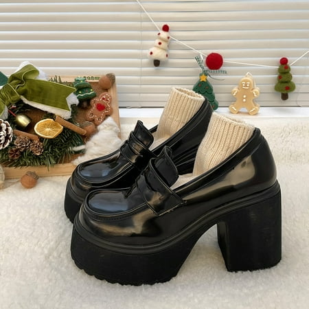 2024 Spring All-match Thick Bottom Black Small Shoes Women‘s High Heels New French Style Retro JK Loafers Trendy
2024 Spring All-match Thick Bottom Black Small Shoes Women‘s High Heels New French Style Retro JK Loafers Trendy