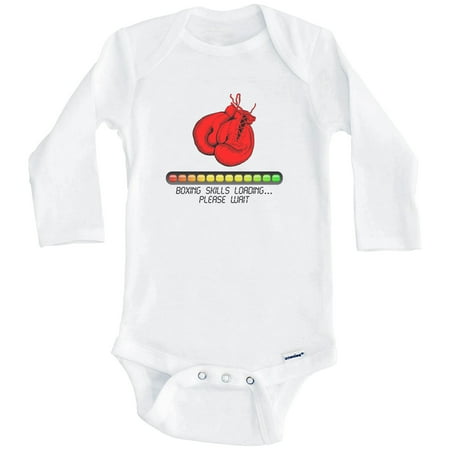 Boxing Skills Loading Please Wait Funny One Piece Baby Bodysuit (Long Sleeve) 3-6 Months White
Boxing Skills Loading Please Wait Funny One Piece Baby Bodysuit (Long Sleeve) 3-6 Months White
