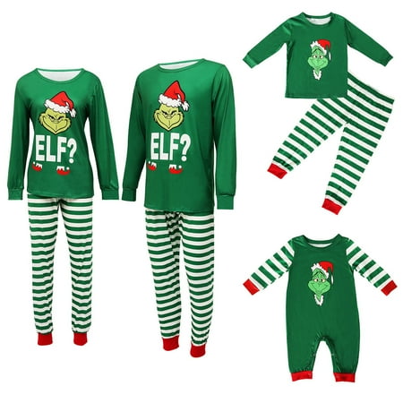 Canis Xmas Family Matching Christmas Pajamas Sets ELF Tee Tops and Green Striped PJ s Bottom Sleepwear
Canis Xmas Family Matching Christmas Pajamas Sets ELF Tee Tops and Green Striped PJ s Bottom Sleepwear