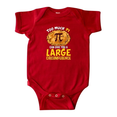 Inktastic Pi Day Too Much Pie Gift Baby Boy or Baby Girl Bodysuit