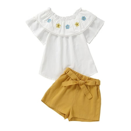 OLLUISNEO Infant Baby Girls Summer Shorts Outfits Embroidered Collar Short Sleeve Top Elastic Shorts 2 PCS Set 12-24 Months
OLLUISNEO Infant Baby Girls Summer Shorts Outfits Embroidered Collar Short Sleeve Top Elastic Shorts 2 PCS Set 12-24 Months