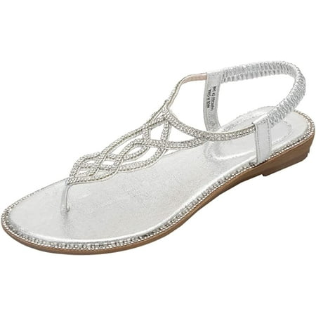 CoCopeaunts Womens Rhinestone Flat Sandals Open Toe Bohemia Thong Sandals Casual Flip Flops Elastic Ankle Strap Beach Sandals
CoCopeaunts Womens Rhinestone Flat Sandals Open Toe Bohemia Thong Sandals Casual Flip Flops Elastic Ankle Strap Beach Sandals