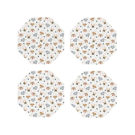 Pofeuu Cute Cartoon Dogs Print Coasters for Drinks 4Pack PU Leather Coasters Bar Drink Coasters for Tabletop Protection Furniture from Damage-Octagon
Pofeuu Cute Cartoon Dogs Print Coasters for Drinks 4Pack PU Leather Coasters Bar Drink Coasters for Tabletop Protection Furniture from Damage-Octagon