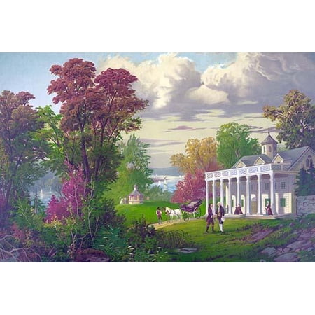 Mount Vernon President George Washingtons Virginia Home Poster Print by GF Gillman