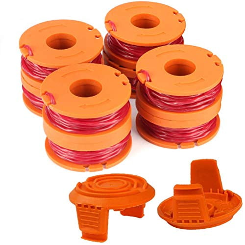 AF-100 Spool 8 Pack+2 Spool Cap and Spring by TOPEMAI 0.065 String Trimmer Line Replacement Compatible with Black /& Decker AF-100-3ZP GH900 GH600 String Trimmer