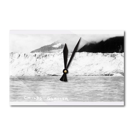 Cordova, Alaska - View of Child's Glacier (Acrylic Wall Clock)