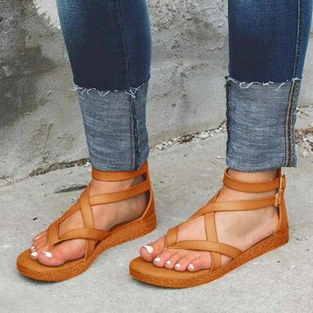 absuyy Womens Flat Sandals- Plus Casual Open Toe Solid Summer Slide Sandals #433 Brown
absuyy Womens Flat Sandals- Plus Casual Open Toe Solid Summer Slide Sandals #433 Brown