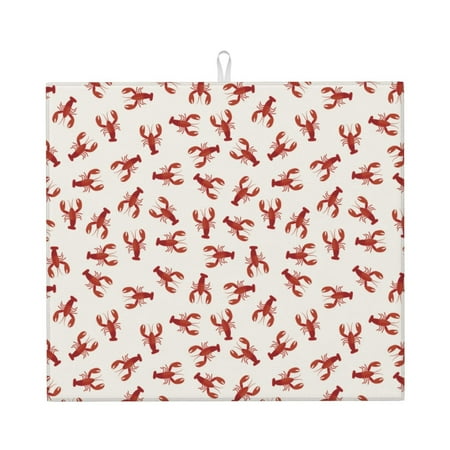 Dish Drying Mats for Kitchen Counter lobster 16x18in Dish Drying Pad Coffee Mat with Hanging Loop Super absorbent Kitchen Counter Mat Coffee Bar Accessories
Dish Drying Mats for Kitchen Counter lobster 16x18in Dish Drying Pad Coffee Mat with Hanging Loop Super absorbent Kitchen Counter Mat Coffee Bar Accessories