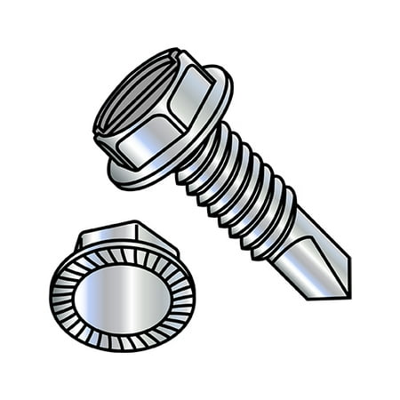 8-32X1/2 Slotted Indented Hex Washer Serrated Self Drilling Screw Full Thread Zinc (Pack Qty 10 000) BC-0808KSWSMS
8-32X1/2 Slotted Indented Hex Washer Serrated Self Drilling Screw Full Thread Zinc (Pack Qty 10 000) BC-0808KSWSMS