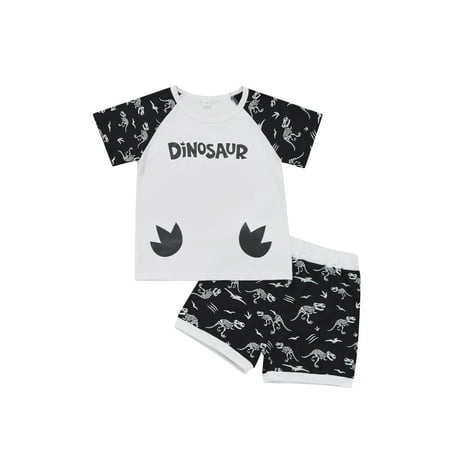 Listenwind Toddler Boys Dinosaur Printed Shorts Set Round Neck Short Sleeve Tops Matched Short Pants Two Pieces Outfit
Listenwind Toddler Boys Dinosaur Printed Shorts Set Round Neck Short Sleeve Tops Matched Short Pants Two Pieces Outfit