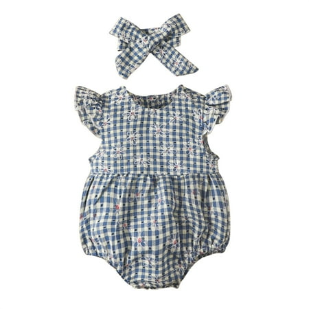 Canrulo Newborn Baby Girl Romper Flying Sleeve Floral Print One Pieces Jumpsuit Ruffle Bodysuit Headband Set Blue 12-18 Months
Canrulo Newborn Baby Girl Romper Flying Sleeve Floral Print One Pieces Jumpsuit Ruffle Bodysuit Headband Set Blue 12-18 Months