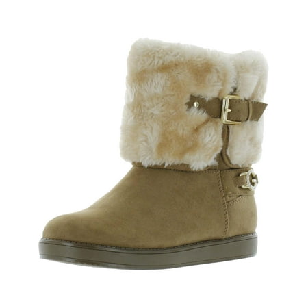 GBG Los Angeles Womens Aleya Faux Suede Cold Weather Ankle Boots