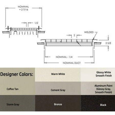 Shoemaker Manufacturing Shoemaker 1500-0 Custom Metal Wall Registers - Designer Colors 14 x 10
Shoemaker Manufacturing Shoemaker 1500-0 Custom Metal Wall Registers - Designer Colors 14 x 10
