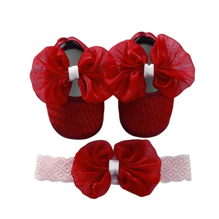 Gwiyeopda Infant Girls Flat Shoes Newborn Bowknot Soft Sole Anti Slip Crib Shoes with Headband
Gwiyeopda Infant Girls Flat Shoes Newborn Bowknot Soft Sole Anti Slip Crib Shoes with Headband