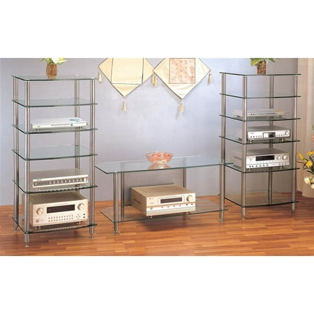 AGR Series TV Stand w Audio Storage (Grey Silver)