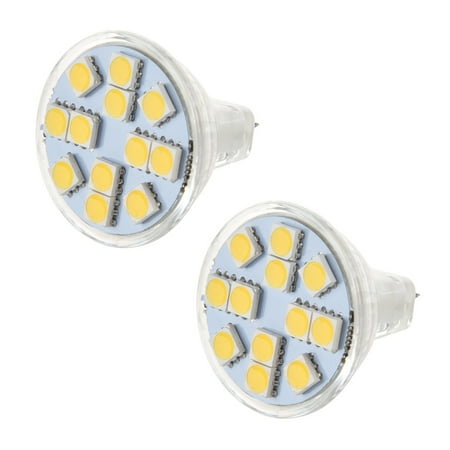 2X MR11 G4 12 LED Spot Light Bulb Warm White New