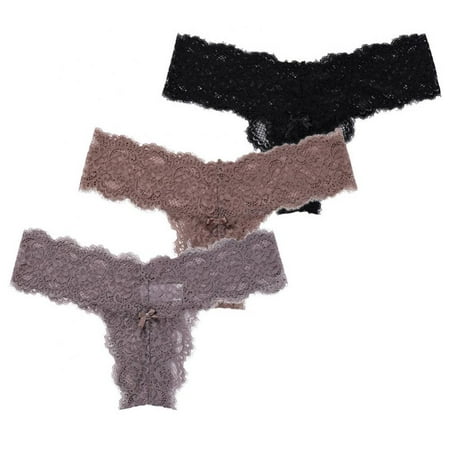 Popvcly 3 Pack Sexy Lace Panties for Women G-String Breathable Thongs Underwear Low-waist Hipster Panties
Popvcly 3 Pack Sexy Lace Panties for Women G-String Breathable Thongs Underwear Low-waist Hipster Panties