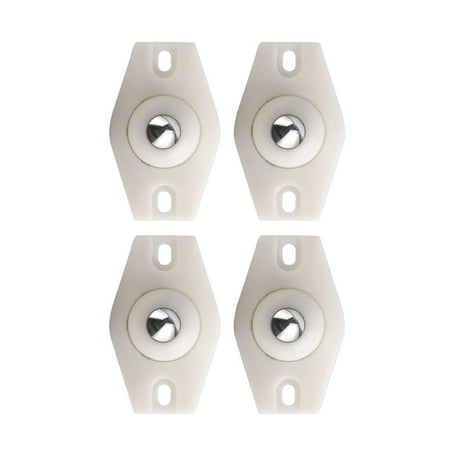 4x Pulley Caster Pulley Storage Box Storage Box Pulley for Kitchen Cabinet - White